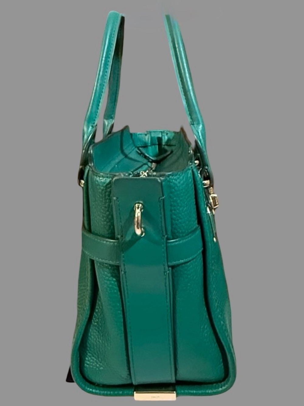 AUTHENTIC Coach Swagger 27 Satchel in Green Pebble Leather - Picture 3 of 11